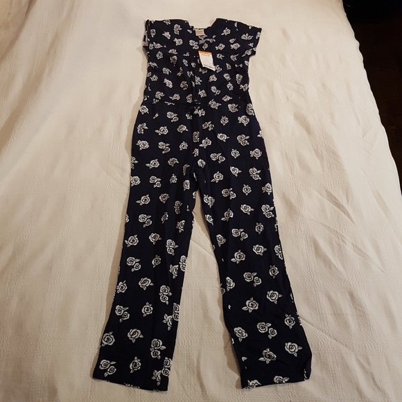 Gymboree girls size 6 floral jumpsuit, New - Picture 1 of 7